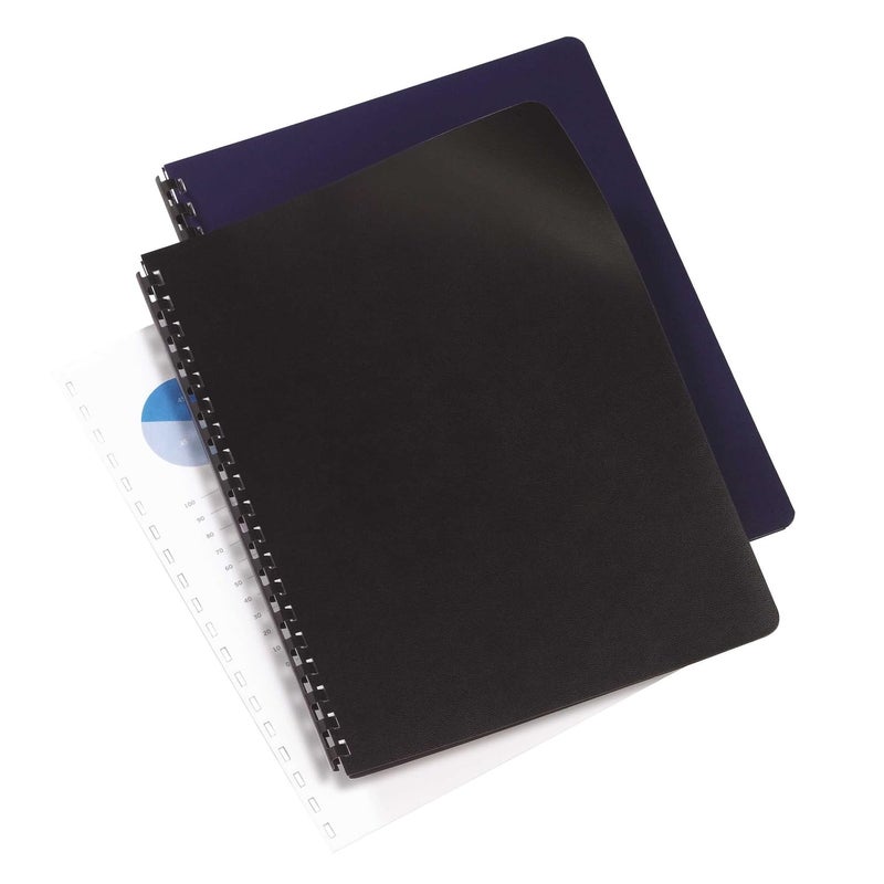 GBC Leather Look Premium Presentation Covers, Binding Covers, Non-Window, Rounded Corners, Navy, 200 Pieces Per Box (2000711) - Image 3